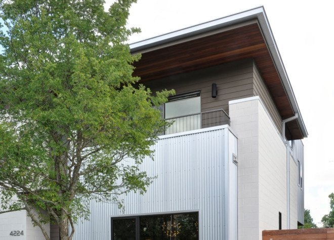 Emory House, small spaces, Texas, studioMET, repurposed wood, Habitat for Humanity, affordable house, green architecture, natural light, green patio, wooden floors, utility costs