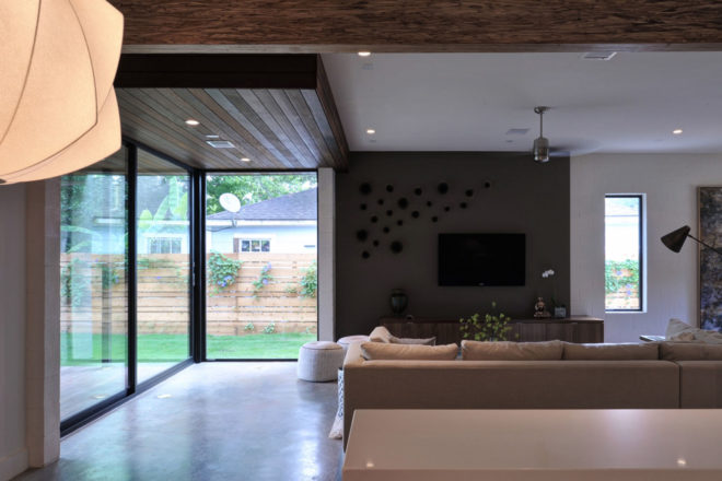 Emory House, small spaces, Texas, studioMET, repurposed wood, Habitat for Humanity, affordable house, green architecture, natural light, green patio, wooden floors, utility costs