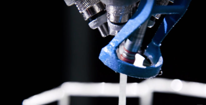 3d printing, festo, 3d cocooner, webs, 3d printed webs, resin thread
