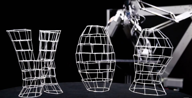 3d printing, festo, 3d cocooner, webs, 3d printed webs, resin thread