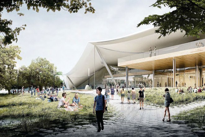 Google Mountain View Headquarters by BIG and Heatherwick, Google campus by BIG, Google campus by Heatherwick, LEED Platinum Google campus, Google in Mountain View California, Google revised campus design