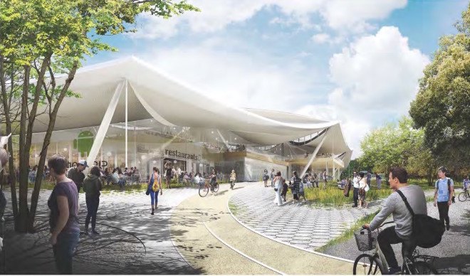 Google Mountain View Headquarters by BIG and Heatherwick, Google campus by BIG, Google campus by Heatherwick, LEED Platinum Google campus, Google in Mountain View California, Google revised campus design