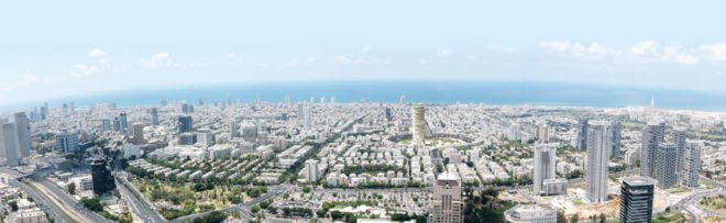 Gran Mediterraneo tower, green tower, Tel Aviv, glass skyscraper, Israel, David Tajchman, automated car park, automated parking, green skyscraper, green architecture, mirrored glass, community garden, driverless cars