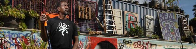 ron finley, guerrilla garden, south central, los angeles, gardening, food desert, food scarcity, healthy food, vegetable gardening, community garden