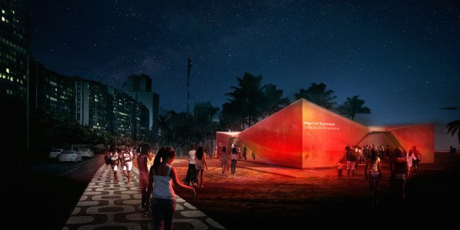 Heart of Denmark pavilion by Henning Larsen Architects, Heart of Denmark pavilion, 2016 olympics architecture, 2016 olympics pavilion, Denmark olympics pavilion