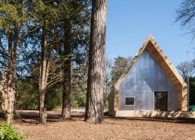 Invisible Studio, National Arboretum in Gloucestershire, Piers Taylor, wooden buildings, felled wood building, reclaimed wood, forest lumber, timber construction, Wolfson Tree Management Centre and Mess Building, architecture, rural design, green design, sustainable building, wooden homes