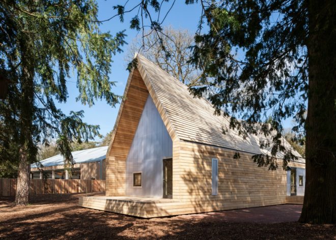 Invisible Studio, National Arboretum in Gloucestershire, Piers Taylor, wooden buildings, felled wood building, reclaimed wood, forest lumber, timber construction, Wolfson Tree Management Centre and Mess Building, architecture, rural design, green design, sustainable building, wooden homes