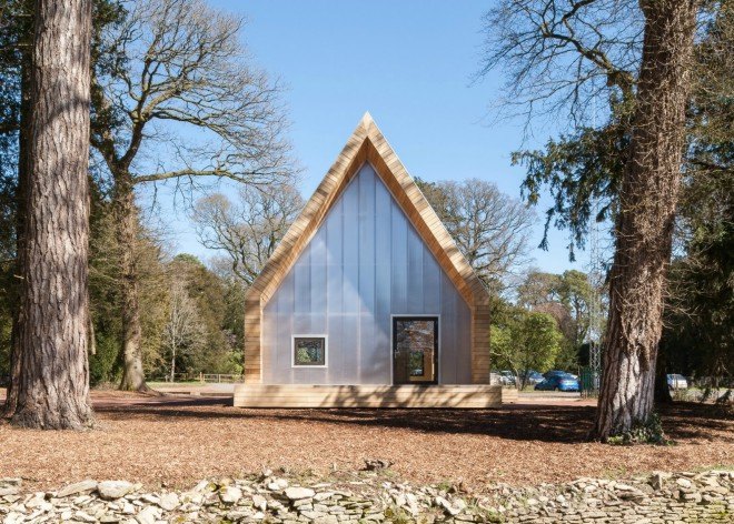 Invisible Studio, National Arboretum in Gloucestershire, Piers Taylor, wooden buildings, felled wood building, reclaimed wood, forest lumber, timber construction, Wolfson Tree Management Centre and Mess Building, architecture, rural design, green design, sustainable building, wooden homes