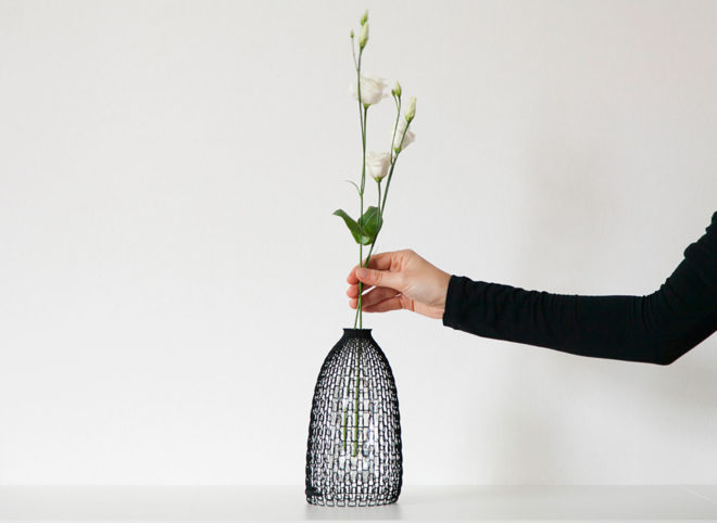 3d printed vase, 3d-printed vase, 3D printing, DesignLibero, design libero, green home decor, upcycling, upcycle, upcycled vase, ways to upcycle plastic bottles, plastic bottle upcycling, how to turn plastic bottles into vases, how to turn a plastic bottle into a vase