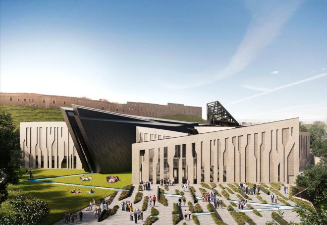 The Kurdistan Museum, Studio Libeskind, Daniel Libeskind, ISIS, Kurdistan, museum, Iraq, community center, courtyard, green architecture, natural light
