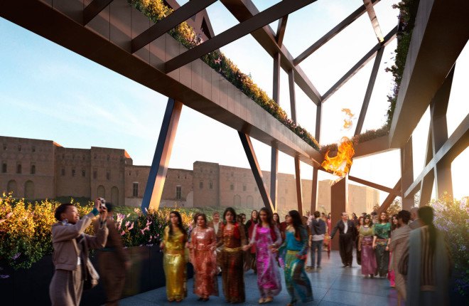 The Kurdistan Museum, Studio Libeskind, Daniel Libeskind, ISIS, Kurdistan, museum, Iraq, community center, courtyard, green architecture, natural light