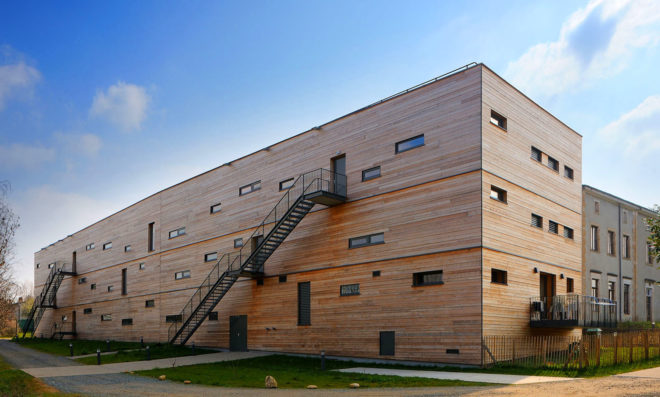 LEGTA school campus, Room with a View boarding house, Rue Royale Architectes, green campus, France, agriculture, green renovation, green architecture, wooden facade, wood architecture, student housing
