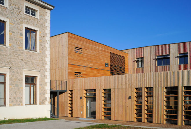 LEGTA school campus, Room with a View boarding house, Rue Royale Architectes, green campus, France, agriculture, green renovation, green architecture, wooden facade, wood architecture, student housing