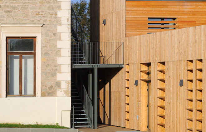 LEGTA school campus, Room with a View boarding house, Rue Royale Architectes, green campus, France, agriculture, green renovation, green architecture, wooden facade, wood architecture, student housing