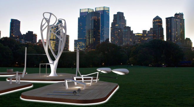 Milan Furniture Fair, Milan Design Festival 2016, Leopard Tree, Leopard Tree Gym, My Equilibria, Vi Di Bari, Metalco, world's first outdoor gym, best outdoor gym, white leopard tree gym, Vito Di Bari