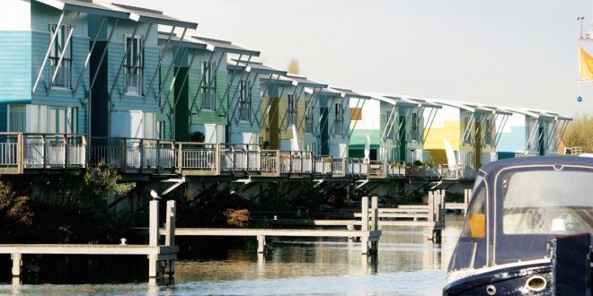 The Greenhouse That Grows Legs by Between Art and Technology Studio, amphibious architecture, examples of amphibious homes, Amphibious Container by Green Container International Aid, amphibious shipping container, Amphibious House by Baca Architects, Maasbommel’s Amphibious Homes by Waterstudio and Dura Vermeer , FLOAT House by Morphosis, Amphibious House by Baca Architects