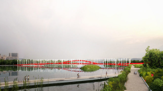 MenoMenoPiu Architects, Maharashtra Nature Park, India, protected area, natural cooling, passive cooling, underground architecture, multifunctional spaces, Dharavi, pedestrian paths, pedestrian-friendly, green architecture, solar power, green lighting