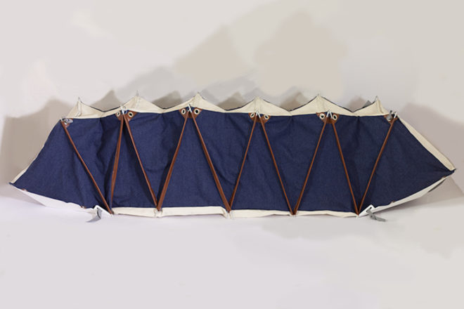 Bezalel Academy of Arts and Design Jerusalem student designs, David Shatz, David Shatz designs, Melina by David Shatz, accordion style tent, tent backpack