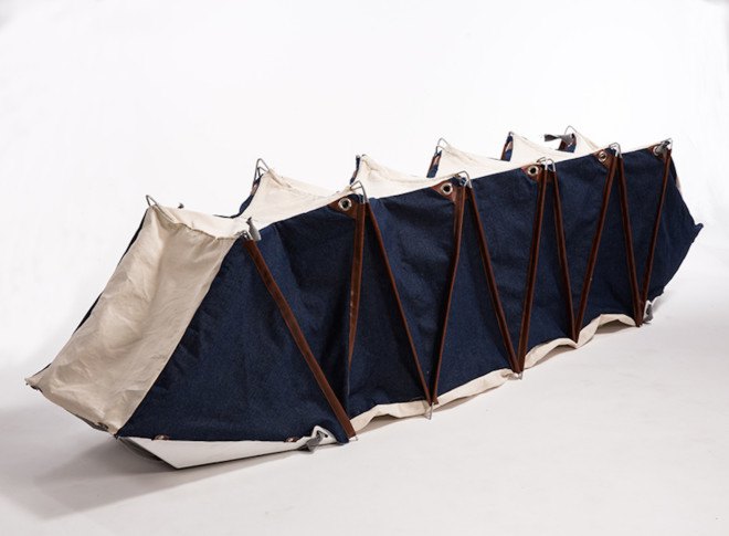 Bezalel Academy of Arts and Design Jerusalem student designs, David Shatz, David Shatz designs, Melina by David Shatz, accordion style tent, tent backpack