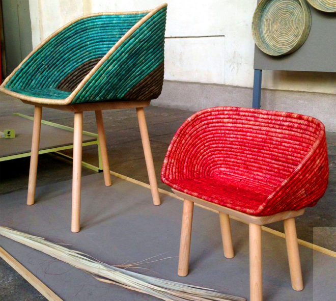 Palm Leaf Chairs, People of the Sun, Hettler Tullman, sustainable materials, chairs, green chairs, sustainable chairs, green furniture, sustainable furniture, green design, sustainable design, milan design week, milan furniture fair, green interior