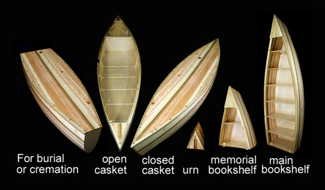 canoe, canoe casket, casket, phoenix boatworks, cremation, burial, funeral
