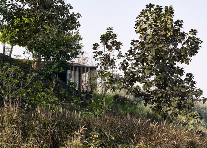 Riparian House by Architecture Brio, Western Ghats architecture, Architecture Brio, Riparian House in India, site-sensitive design in India, green-roofed architecture in India