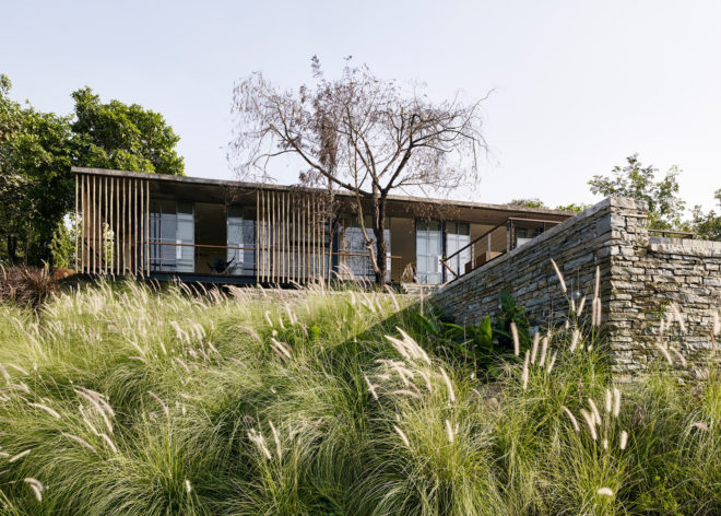 Riparian House by Architecture Brio, Western Ghats architecture, Architecture Brio, Riparian House in India, site-sensitive design in India, green-roofed architecture in India