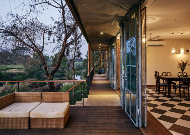 Riparian House by Architecture Brio, Western Ghats architecture, Architecture Brio, Riparian House in India, site-sensitive design in India, green-roofed architecture in India