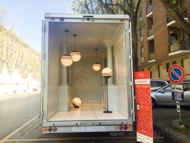 Lee Broom, Milan Design Week, Salone del Automobile, Salone del Automobile by Lee Broom, Salone del Mobile, Salone del Mobile 2016, Milan, London Design Festival, truck renovation, truck show room