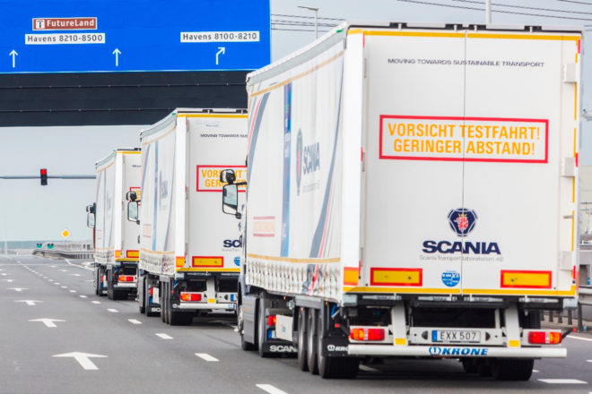 automated vehicles, partly automated vehicles, automated trucking, truck platooning, netherlands, sweden, denmark, germany, belgium