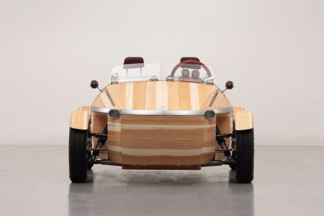 Setsuna car by Toyota, wooden car, wood concept car, Toyota wooden car, Setsuna car, Setsuna wooden car, Setsuna car at Milan Design Week,