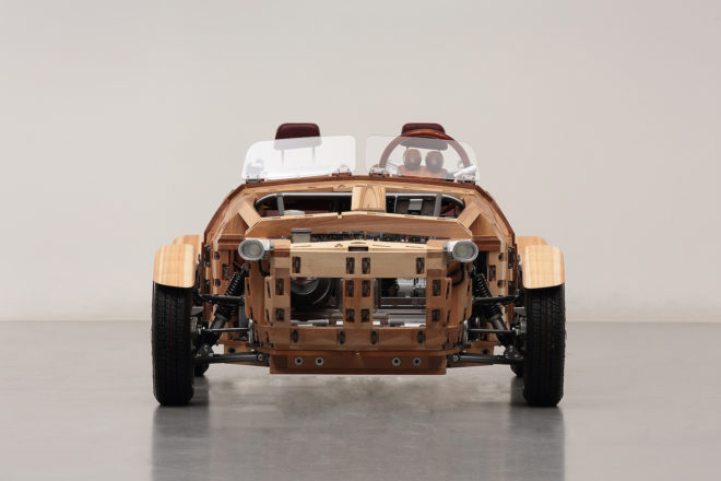 Setsuna car by Toyota, wooden car, wood concept car, Toyota wooden car, Setsuna car, Setsuna wooden car, Setsuna car at Milan Design Week,