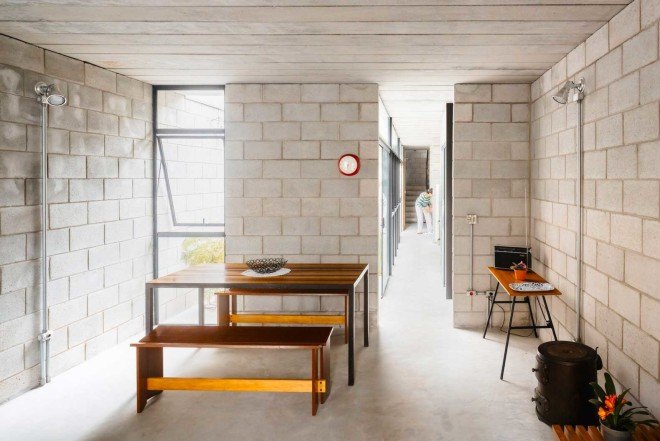 Terra e Tuma Arquitetos, concrete blocks, Vila Matilde House, ArchDaily, affordable home, sustainable restoration, Brazil, Sao Paulo,