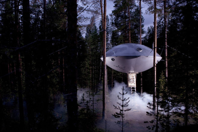 Treehotel, treehouses, Sweden, Mirrorcube, Harads treehotel, Bird's Nest, UFO treehouse, green architecture, small spaces, eco-travel