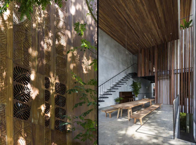 Nishizawa Architects, Thong House, Saigon, Vietnam, concrete, wood, Vietnamese architecture, natural lighting, green architecture, natural ventilation, flexible spaces