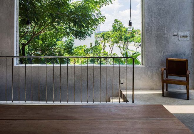Nishizawa Architects, Thong House, Saigon, Vietnam, concrete, wood, Vietnamese architecture, natural lighting, green architecture, natural ventilation, flexible spaces