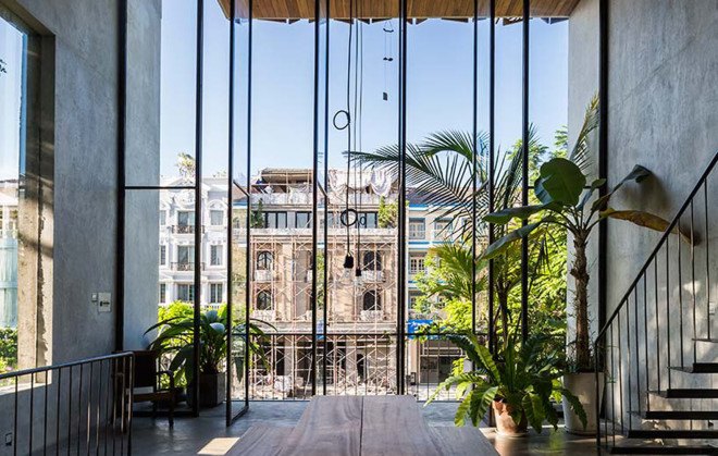 Nishizawa Architects, Thong House, Saigon, Vietnam, concrete, wood, Vietnamese architecture, natural lighting, green architecture, natural ventilation, flexible spaces