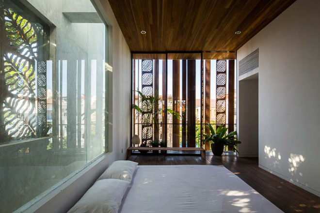 Nishizawa Architects, Thong House, Saigon, Vietnam, concrete, wood, Vietnamese architecture, natural lighting, green architecture, natural ventilation, flexible spaces