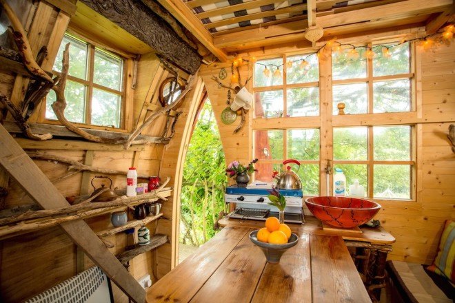 treehouse, tree sparrow house, airbnb, united kingdom, england, british airbnb, composting toilet, vacation rentals, vacation, accommodations, airbnb properties
