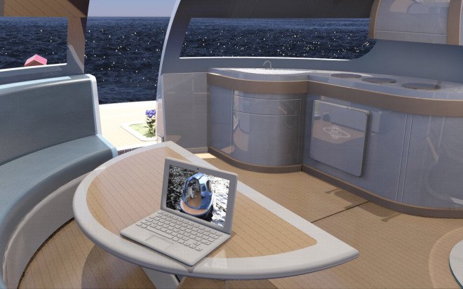 UFO, Unidentified Floating Object, UFO by Jet Capsule, Unidentified Floating Object by Jet Capsule, Jet Capsule, renewable energy, off the grid, solar power, ocean, sea, boat, boating