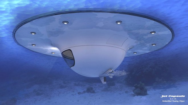 UFO, Unidentified Floating Object, UFO by Jet Capsule, Unidentified Floating Object by Jet Capsule, Jet Capsule, renewable energy, off the grid, solar power, ocean, sea, boat, boating