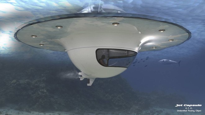 UFO, Unidentified Floating Object, UFO by Jet Capsule, Unidentified Floating Object by Jet Capsule, Jet Capsule, renewable energy, off the grid, solar power, ocean, sea, boat, boating