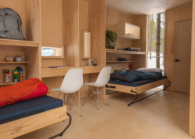 outward bound, cabins, university of colorado denver, architecture students, sustainable cabin, wood, steel, wilderness shelter, dormitories