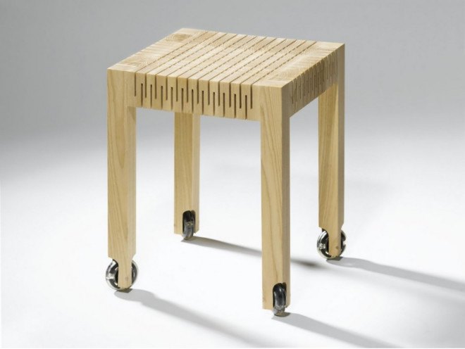 dutch design, Milan Design Week, fuorisalone, Carolien Laro, stool, wood, wood design, chair, cnc cut, cnc cut wood, "design netherlands", spring wood, Milan Furniture Fair