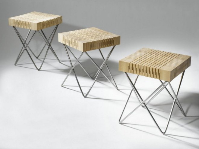 dutch design, Milan Design Week, fuorisalone, Carolien Laro, stool, wood, wood design, chair, cnc cut, cnc cut wood, "design netherlands", spring wood, Milan Furniture Fair