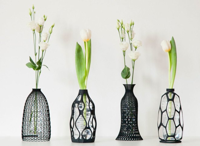 3d printed vase, 3d-printed vase, 3D printing, DesignLibero, design libero, green home decor, upcycling, upcycle, upcycled vase, ways to upcycle plastic bottles, plastic bottle upcycling, how to turn plastic bottles into vases, how to turn a plastic bottle into a vase