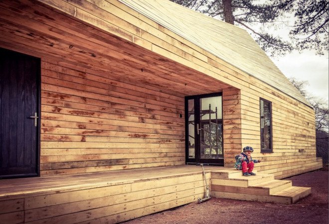 Wolfson Tree Management Center and Mess Building, The National Arboretum, Invisible Studio Architects, BuroHappold, timber structure, locally sourced timber, polycarbonate panels, natural light, pitched roof