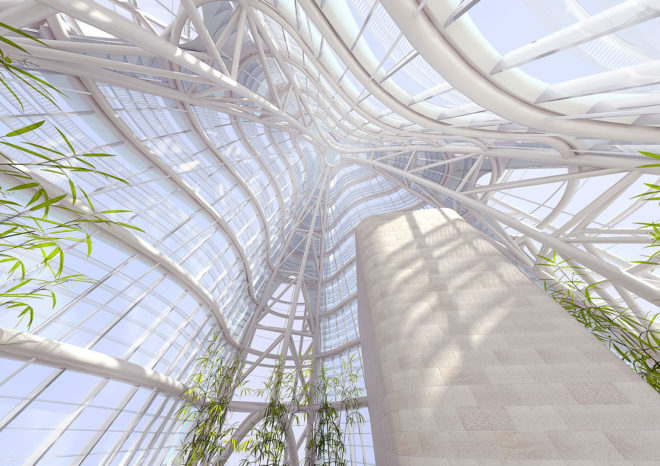 Wuhan Greenland Center, green tower, glass tower, China, world's tallest building, supertall buildings, Adrian Smith + Gordon Gill Architecture, glass facade glass tower, mixed use buildings, greywater reuse, energy-efficient lighting