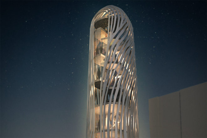 Moon Hoon, Moonbalsso, green tower, Seoul, South Korea, curtain walls, residential tower, green architecture, bizarre architecture