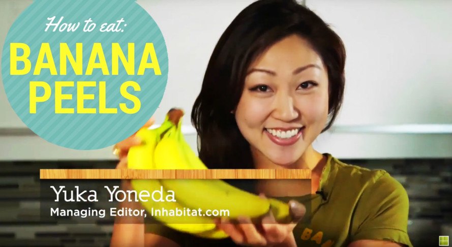 how to eat banana peels, can you eat banana peels, are banana peels edible, how to cook banana peels, recipes for banana peels, banana peel recipes, eat banana peels, how to eat banana peels, banana peels, waste reduction, green recipes, food waste, healthy recipes, banana peel smoothie, banana peel recipes, cooking with food scraps, using food scraps, yuka yoneda